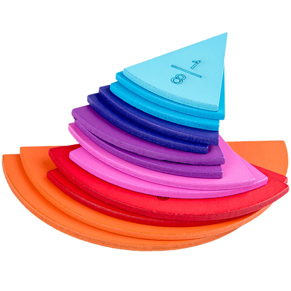  Wooden Circular Board Mathematics Fraction Division Teaching Aids Education Toy New - 4000083541080