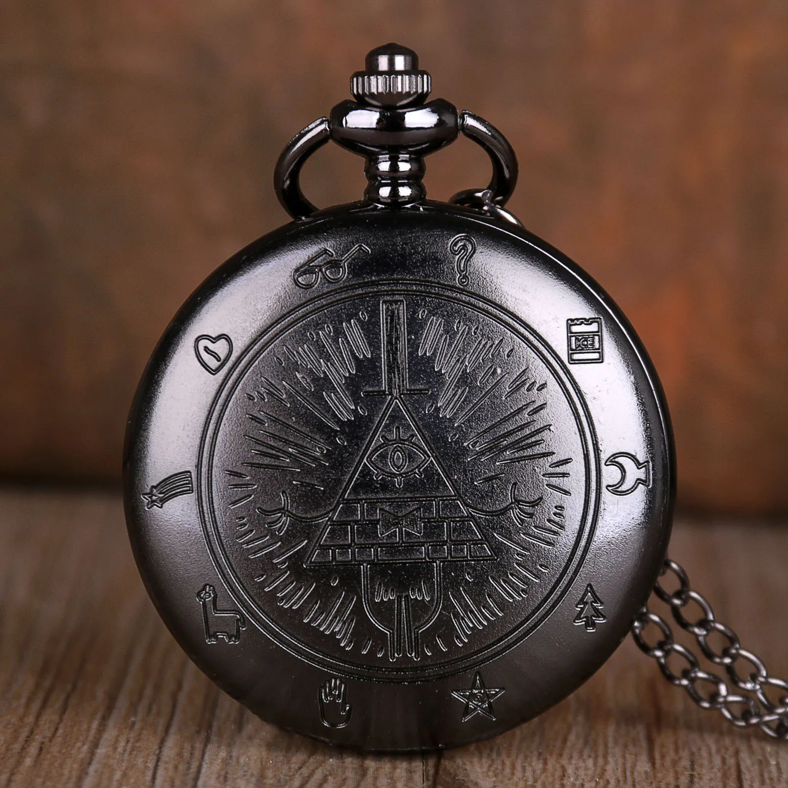 Винтажные кварцевые карманные часы Bill Cipher с цепочкой-ожерельем для мужчин и