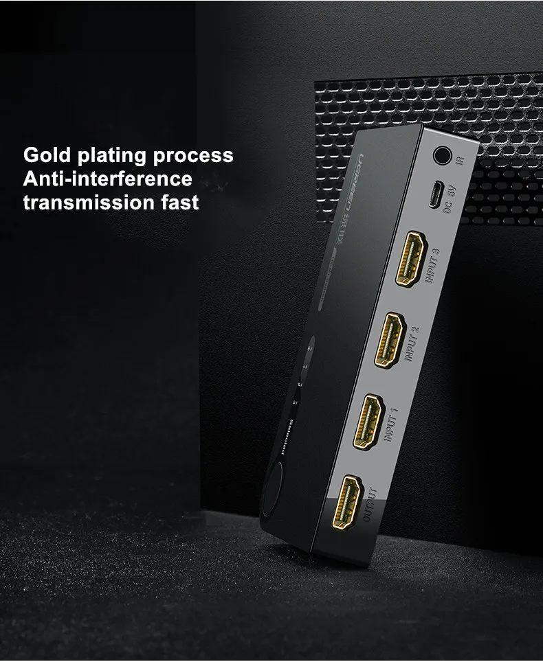 HDMI коммутатор 3 входа 1 выход аудио видео компьютер хост экран телеприставка сигнал ноутбук проектор ТВ HD 4 к сплит-экран disp