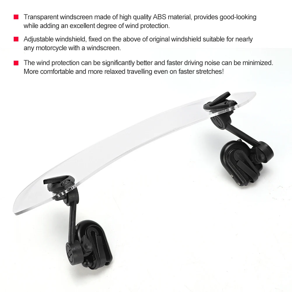 clip ajustable universal en el parabrisas Deflector de viento Accesorios de parabrisas Parabrisas de motocicleta