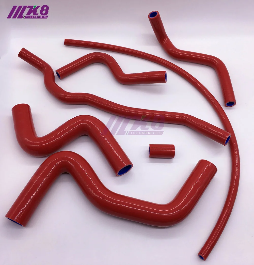 Silicone Radiator Hose Fit For Peugeot 206 1.6L  MANUL 16V 1998-2007(8PCS) red/blue/black