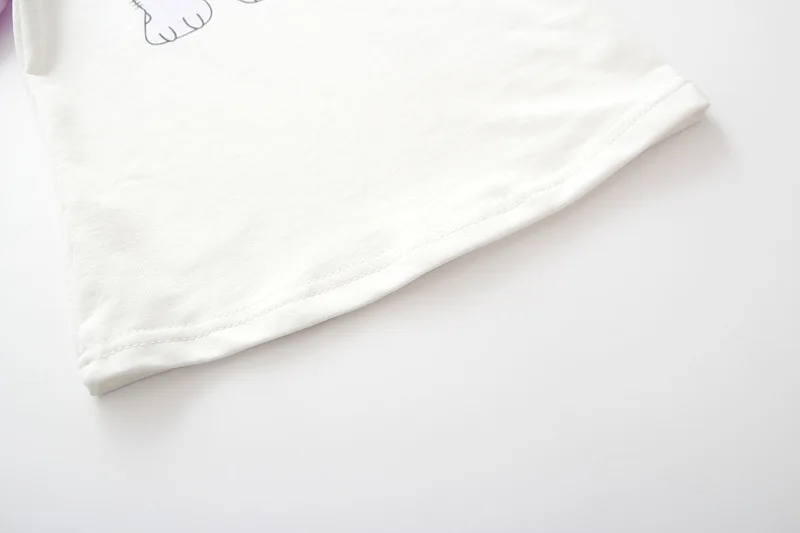VIMIKID/коллекция года, весенне-осенняя футболка для маленьких девочек Милая футболка с длинными рукавами и круглым вырезом и рисунком кота детская одежда