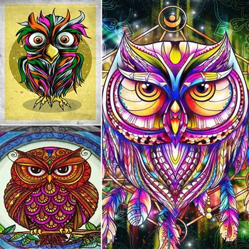 

New Arrivals Owls Animal Paintings Distinctive Painting Full Drill Square/Round 5D Diamond Painting Mosaic Needlework Paintings