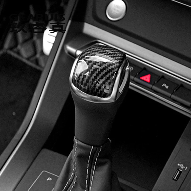 Автомобильный Стайлинг из углеродного волокна Стиль рычаг переключения передач рукав украшения крышки кнопок наклейки для Audi Q3 аксессуары для интерьера