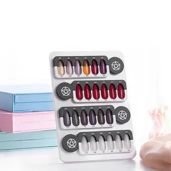

Detachable 24 Color Nail Swatch Colorimetric Plate Acrylic Display Detachable Colors Card