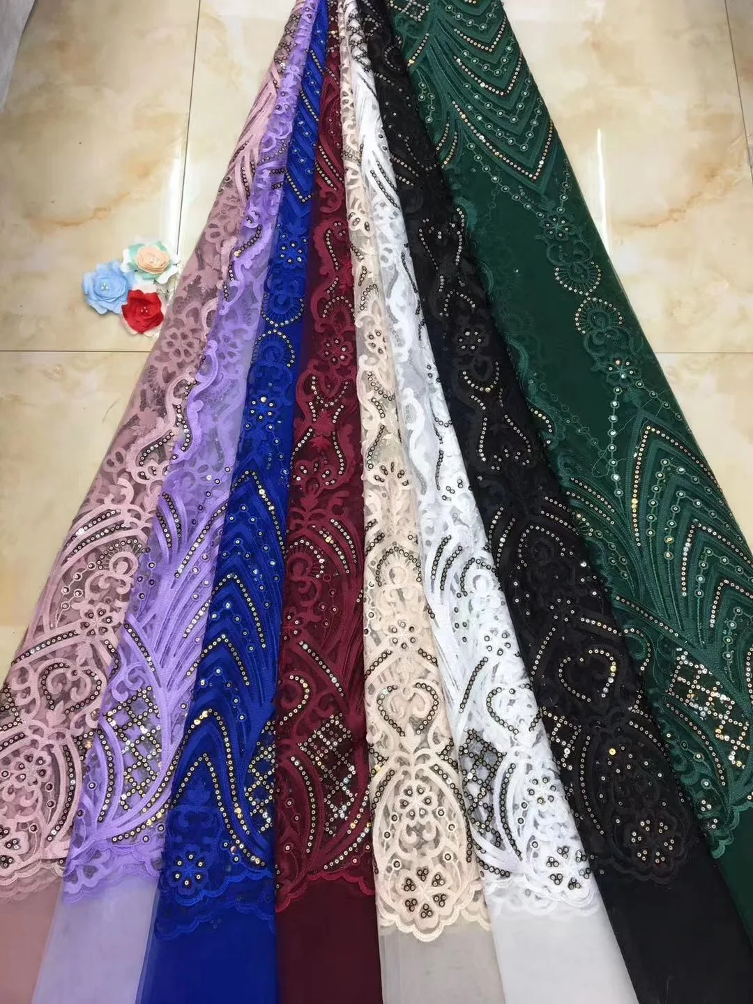 Новая сетчатая ткань с геометрическим узором и блестками, высококачественная ткань для платья, кружевная ткань для штор, украшенная вышивкой бисером