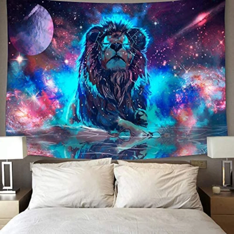 Details about   Nice Lion Galaxy 51" x 59" Portrait Tapestry Nature Epic Wall Hanging 
