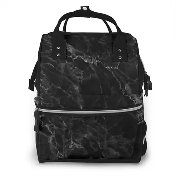 

Black Marble Baby Nappy Changing Diaper Mummy Bag Maternity Backpack Bags Stroller Baby Care Waterproof Backpack