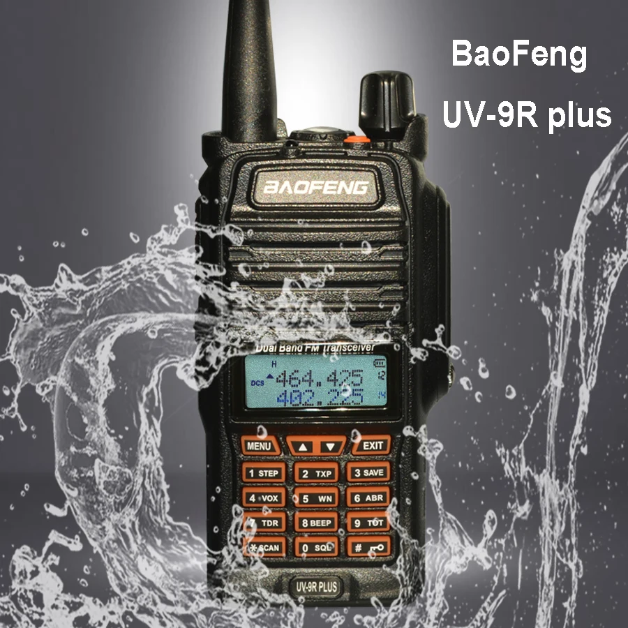 Портативная рация Baofeng UV-9R PLUS 4800 мАч 10 Вт водонепроницаемая UHF VHF любительская