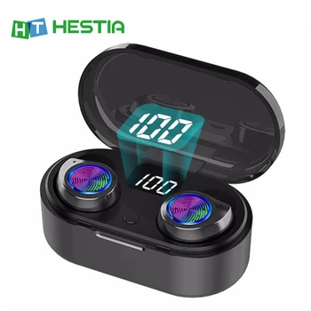 

Newest Led Bluetoorh Earphone Wireless Headphones 5.0 Sport Wireless Earbuds HIfi Gaming Headset True for Android Cell Phone