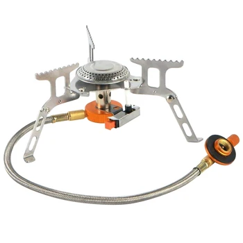 

Folding Mini Camping Gas Stove Lightweight Gas Burner Small Backpacking Hiking Mini Propane Cooker