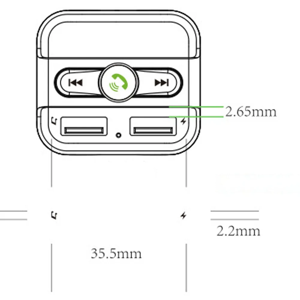 Bluetooth автомобильный комплект беспроводной fm-передатчик двойной USB зарядное устройство аудио mp3-плеер