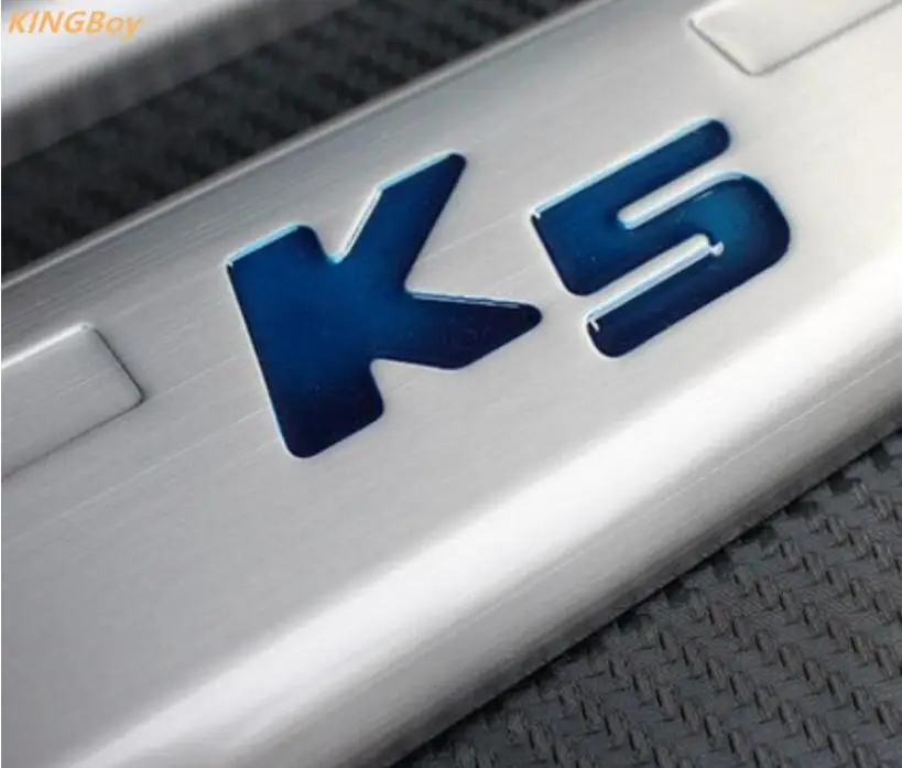 Для Kia K5 2011- наружная, дверная Накладка порога приветствуется педаль из нержавеющей стали автомобильный стильный аксессуар