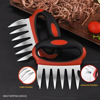 

2Pcs Meat Claws Shredder Stainless Steel Meat Forks BBQ Bear Claws Best for Shredding Carving Pulled Pork Beef & Turkey