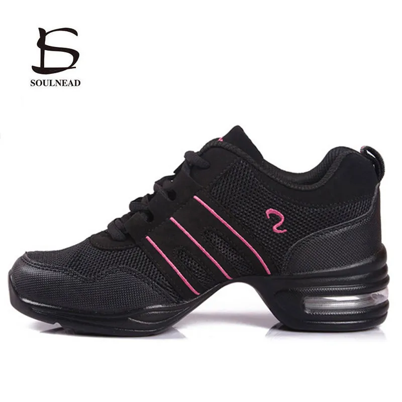 $11.5 Modern Dance Shoes Sneakers For Women/Ladies Rubber Outsole Jazz Dancing Shoes Female Breath Mesh S