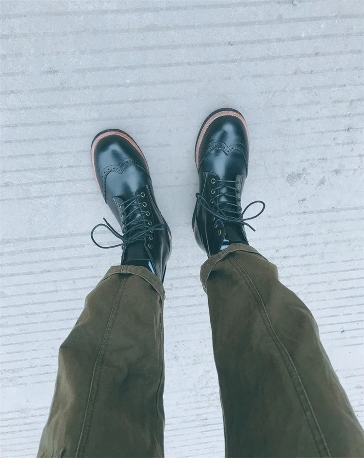 Zapatos de hombre; Европейский стиль; Brock wind; повседневная черная рабочая одежда; короткие ботинки; Мужская и женская кожаная обувь в винтажном стиле; ботинки челси