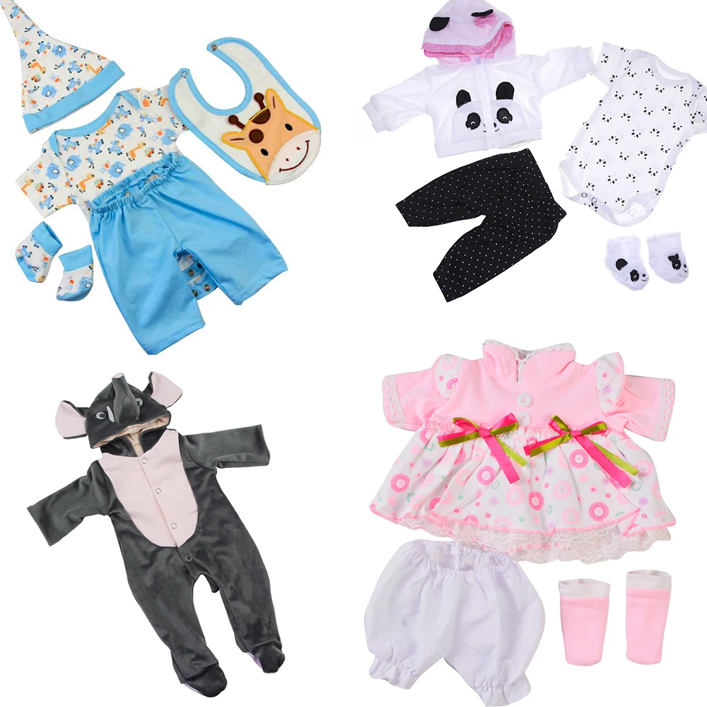 Bebe Reborn Baby Doll Одежда Подходит для 16-19 дюймов Новорожденный ребенок силиконовая кукла bebe reborn платье куклы одежда подарок игрушки