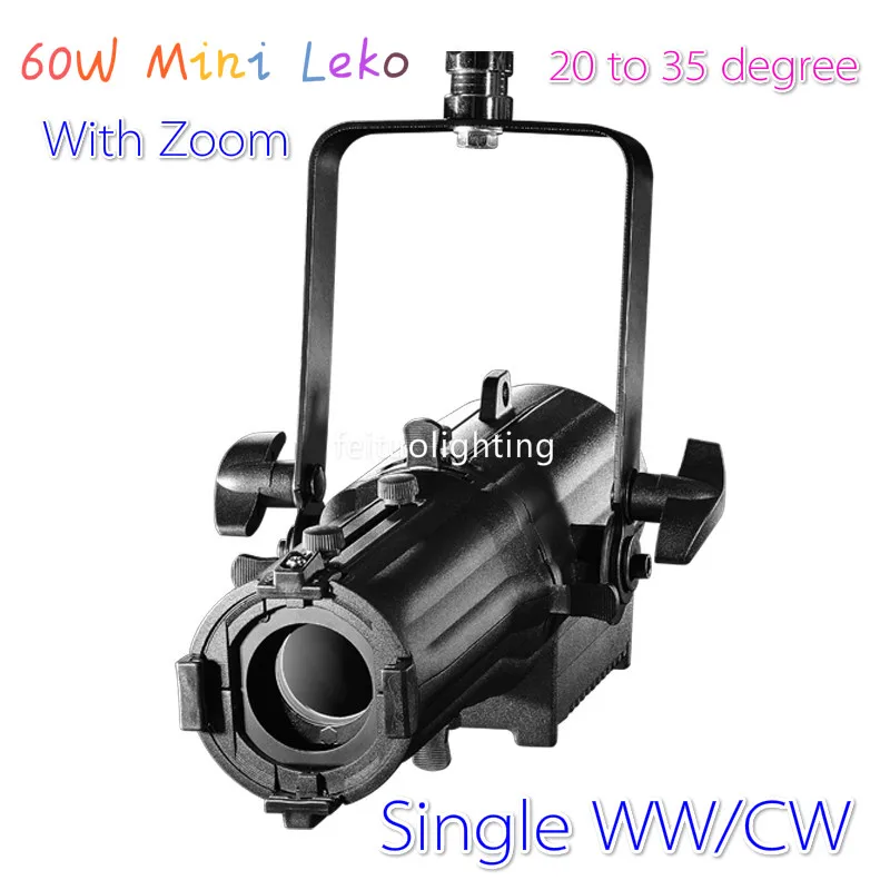 E-(12/Лот) театральная сценическая студия 60W WW/CW Мини Leko Led Zoom профиль Френеля пятно светильник