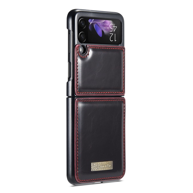 Cutout Leather Folding Case for Samsung Galaxy Z Flip 3 5G Flip3 Shockproof Protection Phone Cover Capa
