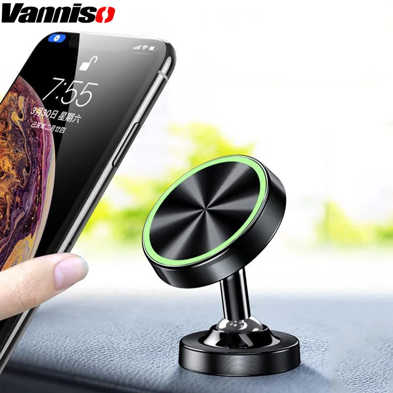 

Vanniso Magnetic Luminous Holder for Phone in Car SmartPhone Holder Stand Aluminum Alloy Universal Car Mobile Phone Holder Mount