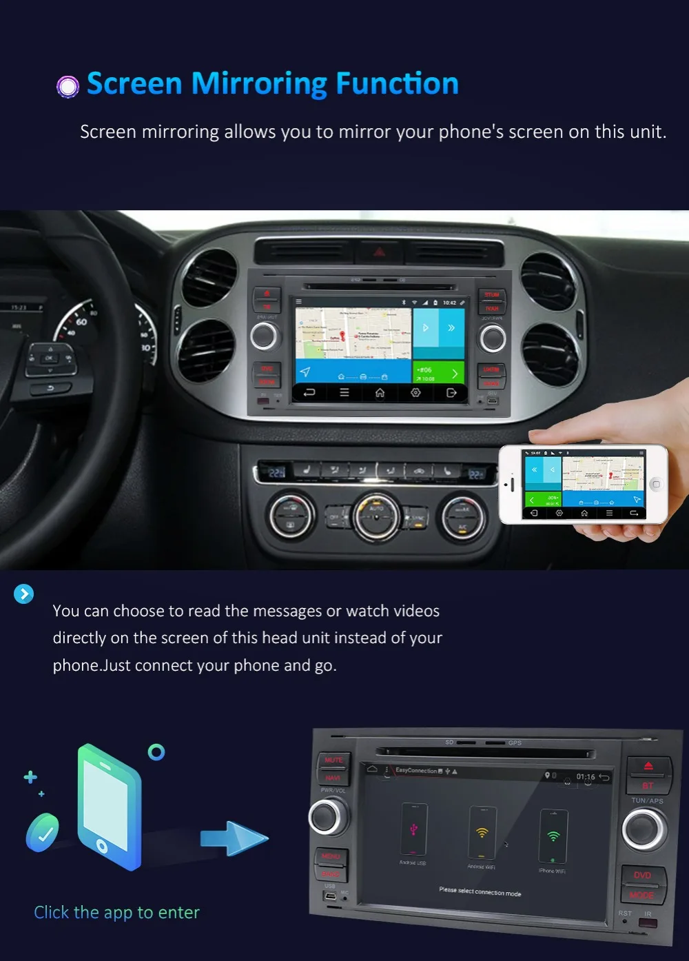 Sale 2G+16 2Din Android 4 Core Car DVD Player GPS Navigation WIFI 4G for FORD connect S-Max C-max Kuga Fusion Transit Fiesta Focus II 8