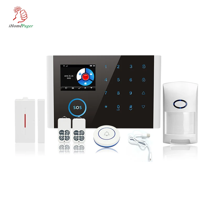 

Intelligent auto wireless security alarm system WIFI+GSM+GPRS support APP control for home and personal