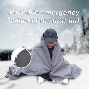 

Emergency Survival Rescue Blanket Water Proof Foil Thermal Space First Aid Sliver Rescue Curtain Outdoor Hiking Survival Rescue