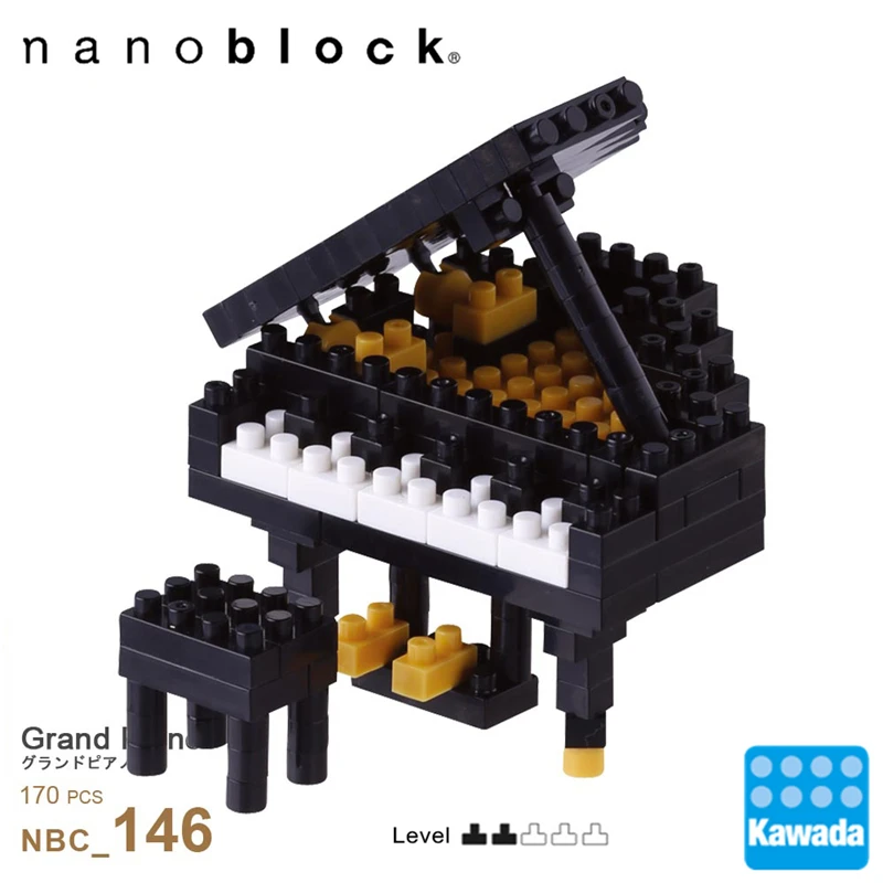 Kawada Nanoblock NBC146 рояль строительные блоки 167 штук мини игрушка кирпич коллекционные вещи серии 12 лет