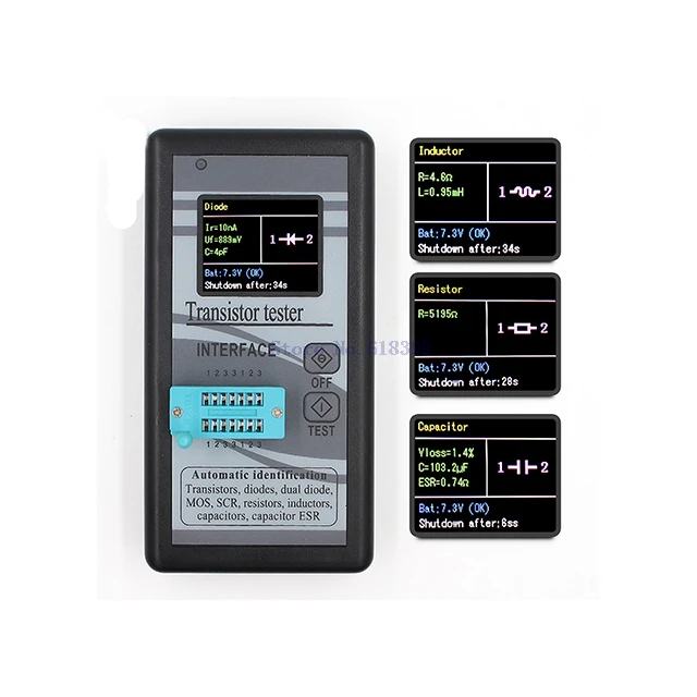 

A5-- M328 Digital Transistor SMD Components Tester Diode Triode Capacitance Inductance Multimeter ESR Meter