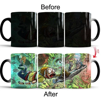 

1Pcs New 350ml Magic Rick and Morty Color Changing Mugs Morning Milk Coffee Ceramic Cups Best Gift for Family Children Friends