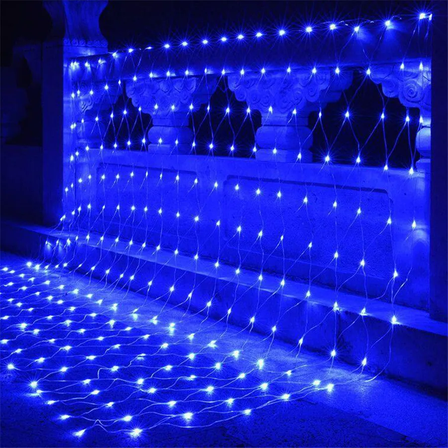 Thrisdar 10X1M 580 LED Window Curtain Fairy String Light Christmas Wedding Party Home Garden Net Mesh Garland | Лампы и освещение