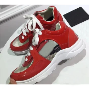 

Genuine Leather Trainers woman shoes Sneakers Zapatos deportivos Scarpe da allenamento Chaussures de sport Christmas Gift