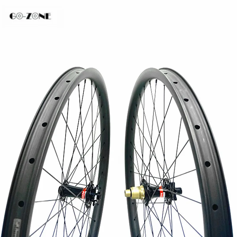 Go-zone 27,5 er mtb карбоновые велосипедные колёса Асимметричная 40x30 мм бескамерная Novatec D791SB D792SB boost 110x15 148x12 диск углеродная колесная
