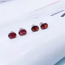 S925 sterling silver with garnet earrings
