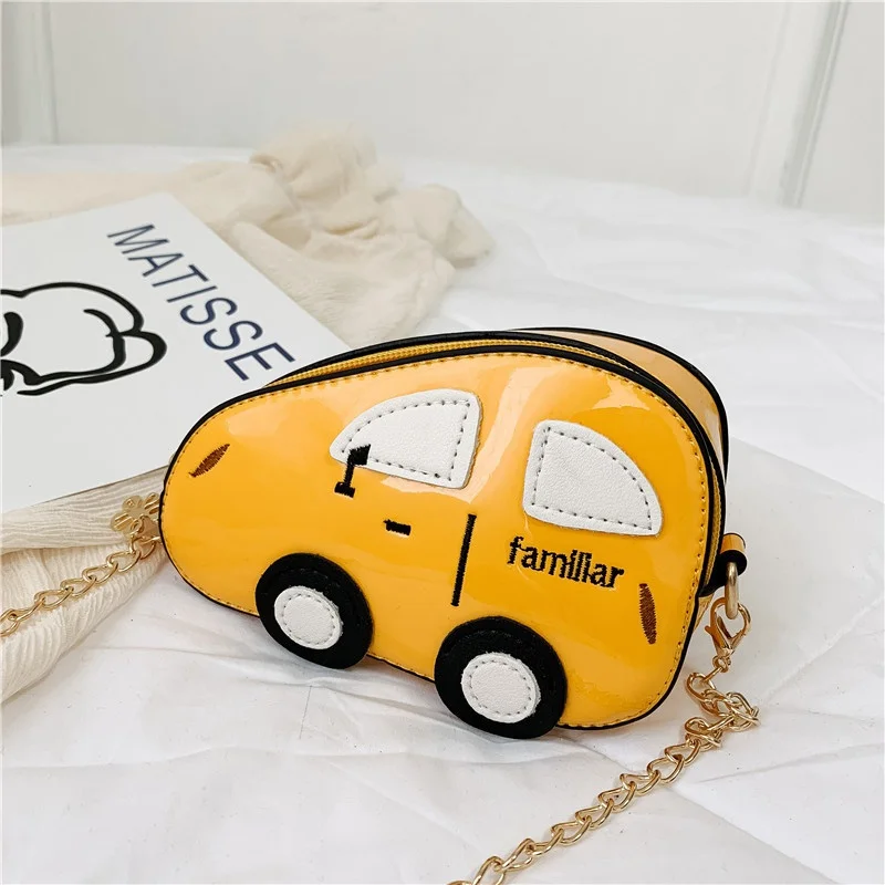 Cute Kids Girls Mini Coin Purse Cross Body Bag PU Car Shape Design Shoulder Bags For Baby Girl Messenger Bag Handbag Wallet