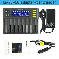 LiitoKala Lii-S8 Universal Battery Charger for 18650 3.7V Li-ion NiMH 1.2V 9V Li-FePO4 3.2V IMR 3.8V 26650 21700 26700 AA AAA 4