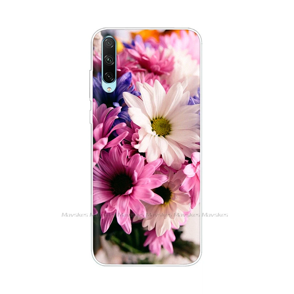 Floral Silicone Soft Phone Case with TPU Bumper