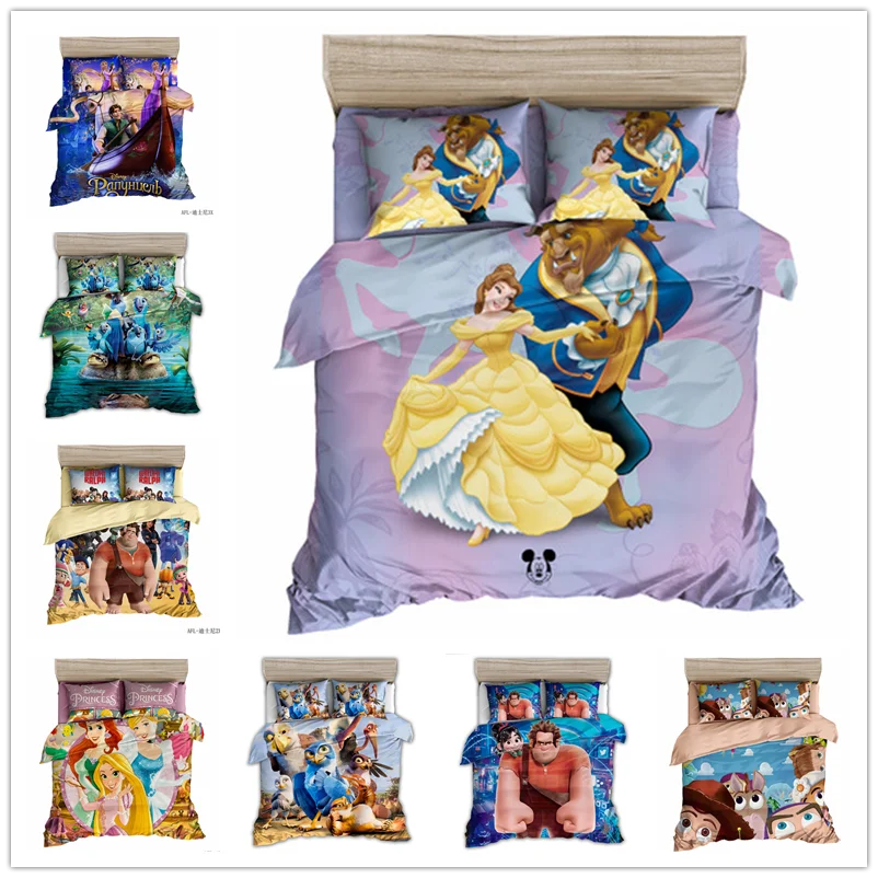 

Disney Snow White Princess Comforter Bedding Set Single Queen King Size Bedding Set Duvet Cover Set for Girls Bedroom Decor 3d