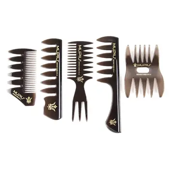 

Men's Vintage Oil Head Comb New Oil Head Shape Wide Teeth Comb Wide Tooth Fork Comb Back Comb Men's Hair Styling Comb