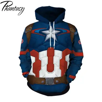 

Phantasy 2020 High Quality 3D Print Captain America Cosplay Jacket Streetwear Tops Hoodies Men Sportswear