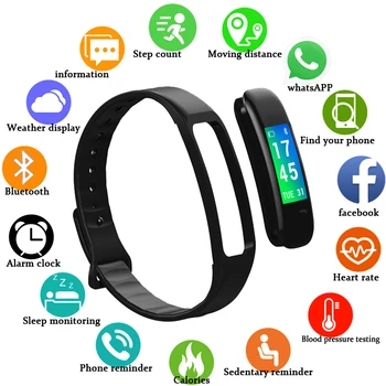 

2020 Sport Watch Women Men Smart Bracelet IP67 Waterproof Fashion Heart Rate Monitor Blood Pedometer Bluetooth Dress Smart Band