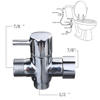 

7/8" US Standard T-adapter T Connector Control Valve Diverter For Bidet Sprayer Highly Match With The Equipment