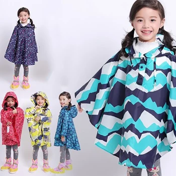 

Raincoat For Children Cloak Type Kids Rainproof Rainwear Waterproof Poncho Boys Girls Rain Coat Rainsuit