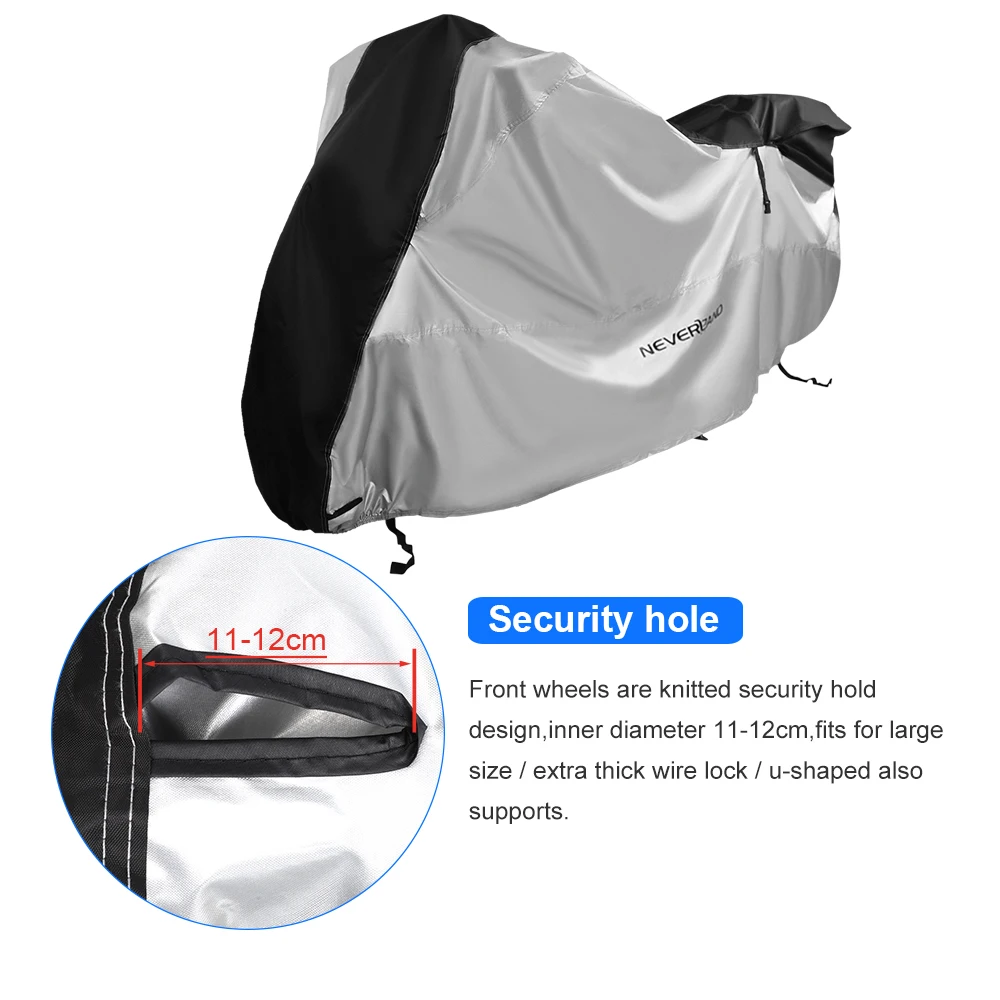 

Motorcycle Cover L Size Uv Protector Scooter Bike Universal Waterproof Outdoor Rain Covers Motorbike for Indoor Protective