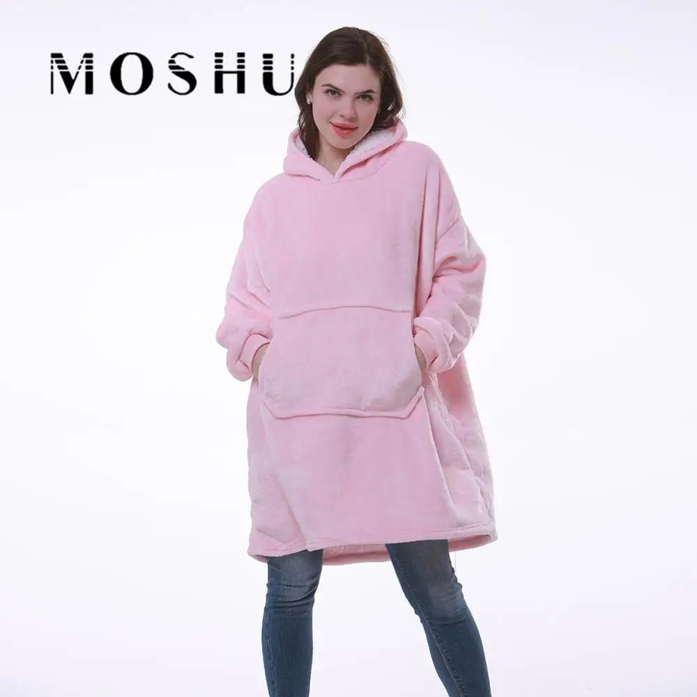 Winter Hoodies Women Sweatshirts Hoodies Blanket Warm Outdoor Hooded Coats Comefy Hooded Blanket Ba