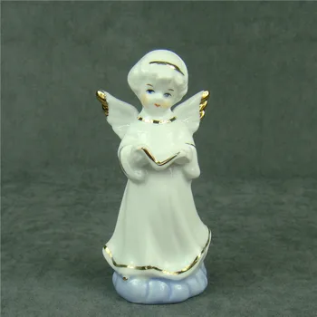 

PORCELAIN CHANTING ANGEL FIGURINE CERAMIC SINGING STATUE CHURCH CRAFT ORNAMENT ACCESSORIES FOR HOME DECORATION AND FESTIVAL GIFT