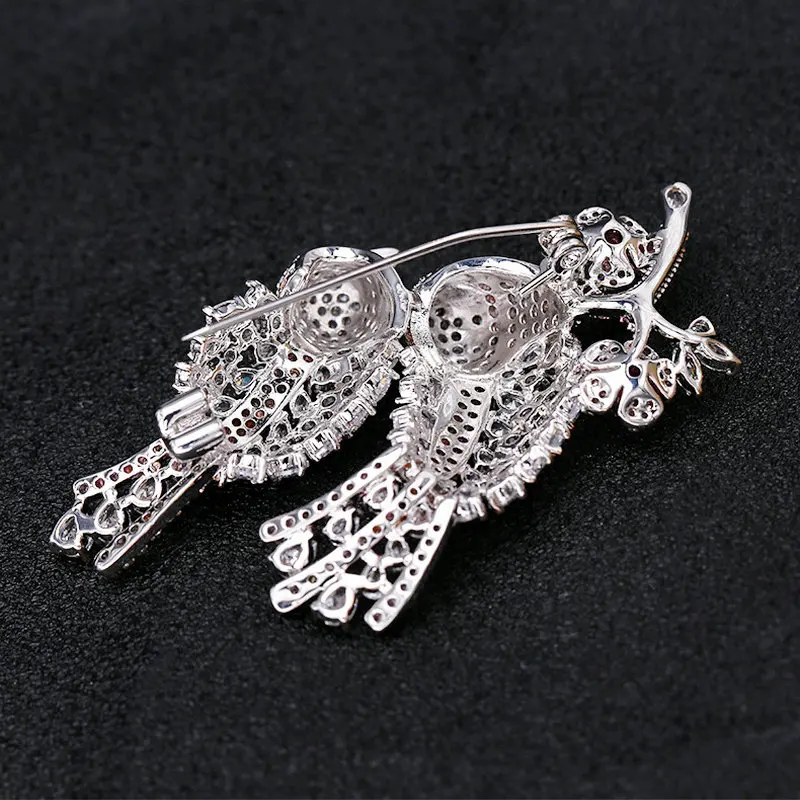 SINZRY nova cubic zircon shinning inverno pássaro