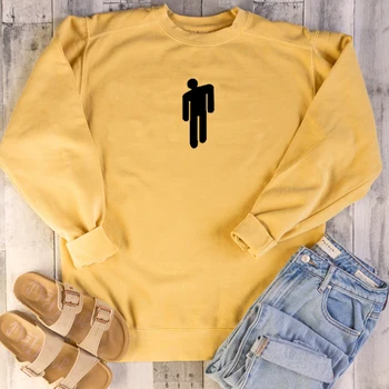 

Billie Eilish Casual Women Sweatshirt Black White Ladies Hoody Long Sleeve Vintage Female Tracksuit Plus Size S-2XL Dropshipping