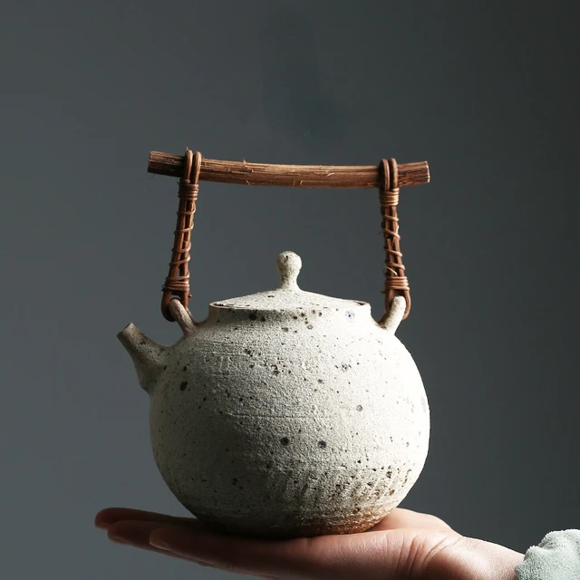 Tetera de cerámica china de una sola olla todo hecho a mano tetera de  cerámica tamaño cuchillo juego de té, verde malaquita