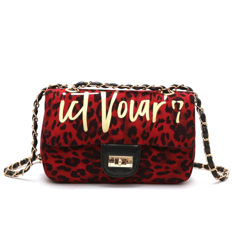 

new Leopard Ladies Small Square Bag flip Crossbody Bags for Women 2019 Luxury Handbags Designer Shoulder Bag Mobile Packet